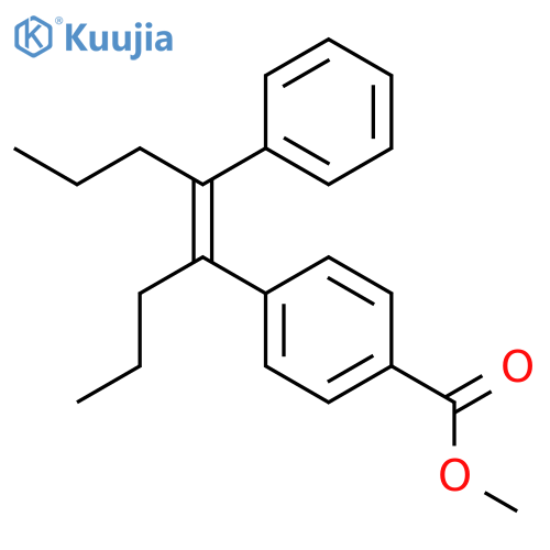 Benzoic acid, 4-[(1Z)-2-phenyl-1-propyl-1-pentenyl]-, methyl ester structure