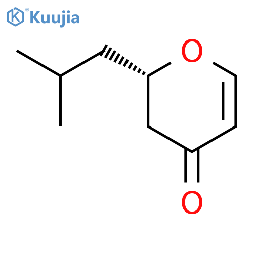 4H-Pyran-4-one, 2,3-dihydro-2-(2-methylpropyl)-, (2S)- structure