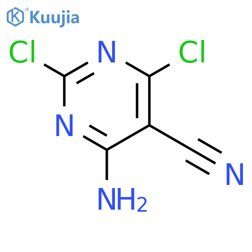 4-amino-2,6-dichloropyrimidine-5-carbonitrile structure