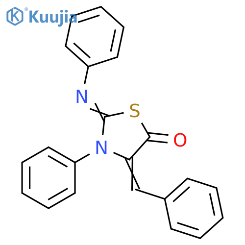 5-Thiazolidinone, 3-phenyl-2-(phenylimino)-4-(phenylmethylene)- structure