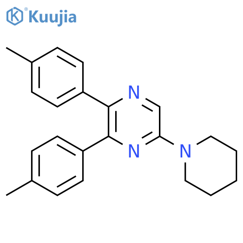 PYRAZINE, 2,3-BIS(4-METHYLPHENYL)-5-(1-PIPERIDINYL)- structure