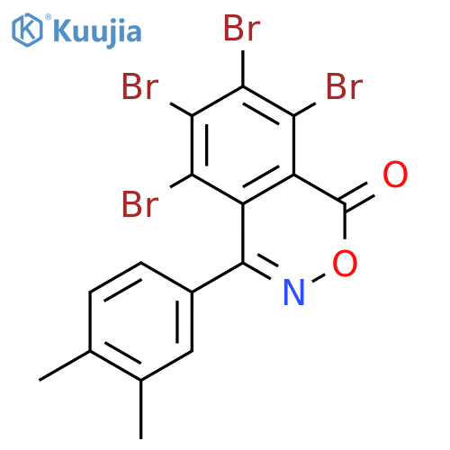 1H-2,3-Benzoxazin-1-one, 5,6,7,8-tetrabromo-4-(3,4-dimethylphenyl)- structure