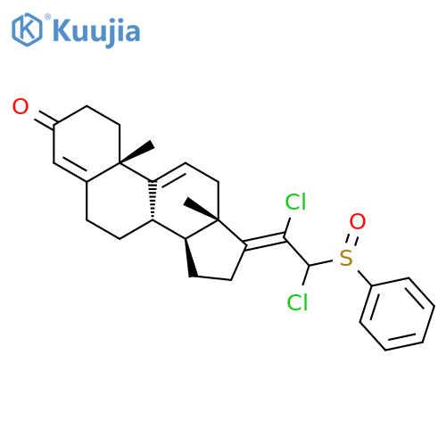 PREGNA-4,9(11),17(20)-TRIEN-3-ONE, 20,21-DICHLORO-21-(PHENYLSULFINYL)- structure