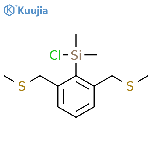 Silane, [2,6-bis[(methylthio)methyl]phenyl]chlorodimethyl- structure
