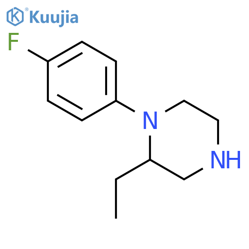 PIPERAZINE, 2-ETHYL-1-(4-FLUOROPHENYL)- structure