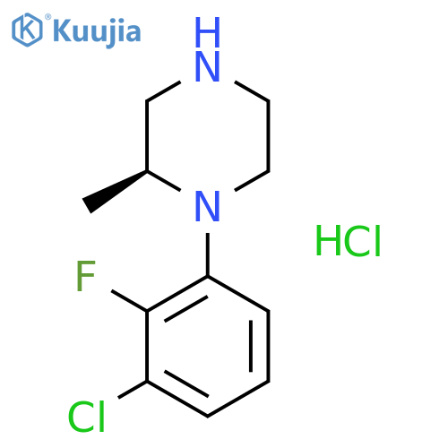 PIPERAZINE, 1-(3-CHLORO-2-FLUOROPHENYL)-2-METHYL-, HYDROCHLORIDE, (2S)- structure