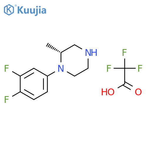 PIPERAZINE, 1-(3,4-DIFLUOROPHENYL)-2-METHYL-, (2R)-, TRIFLUOROACETATE structure