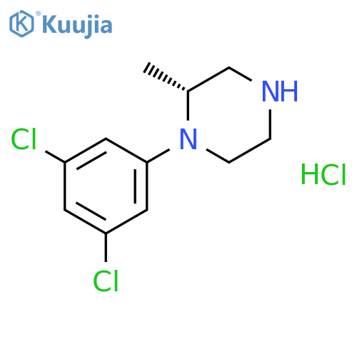 PIPERAZINE, 1-(3,5-DICHLOROPHENYL)-2-METHYL-, HYDROCHLORIDE, (2R)- structure