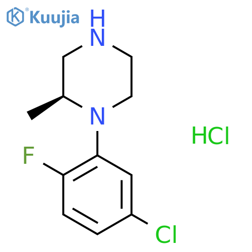 Piperazine, 1-(5-chloro-2-fluorophenyl)-2-methyl-, hydrochloride, (2S)- structure