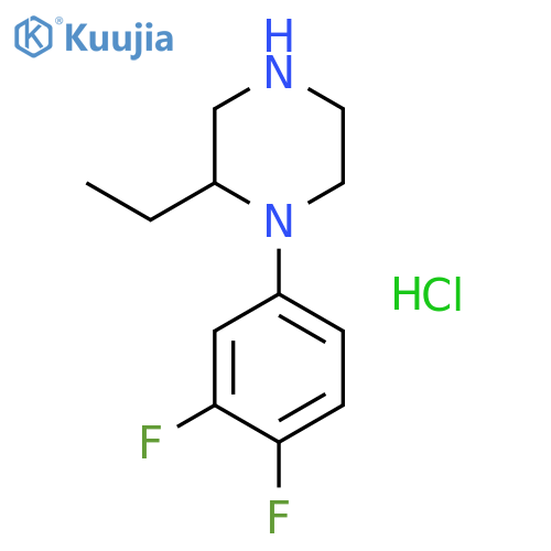 PIPERAZINE, 1-(3,4-DIFLUOROPHENYL)-2-ETHYL-, HYDROCHLORIDE structure