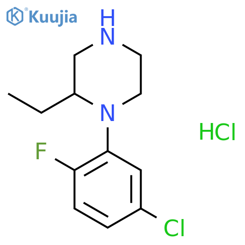 Piperazine, 1-(5-chloro-2-fluorophenyl)-2-ethyl-, hydrochloride structure