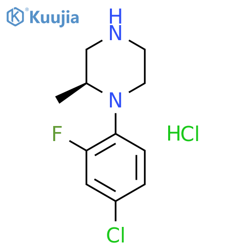 Piperazine, 1-(4-chloro-2-fluorophenyl)-2-methyl-, hydrochloride, (2S)- structure