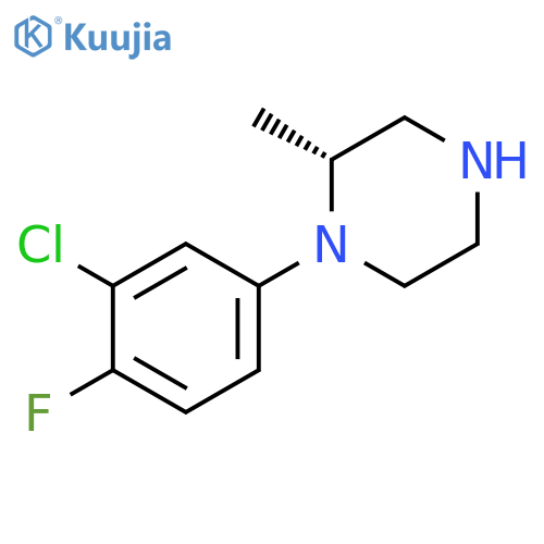PIPERAZINE, 1-(3-CHLORO-4-FLUOROPHENYL)-2-METHYL-, (2R)- structure