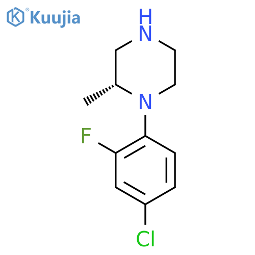 Piperazine, 1-(4-chloro-2-fluorophenyl)-2-methyl-, (2R)- structure