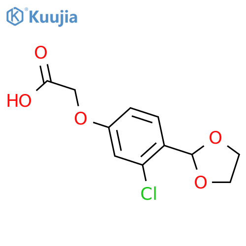 Acetic acid, [3-chloro-4-(1,3-dioxolan-2-yl)phenoxy]- structure
