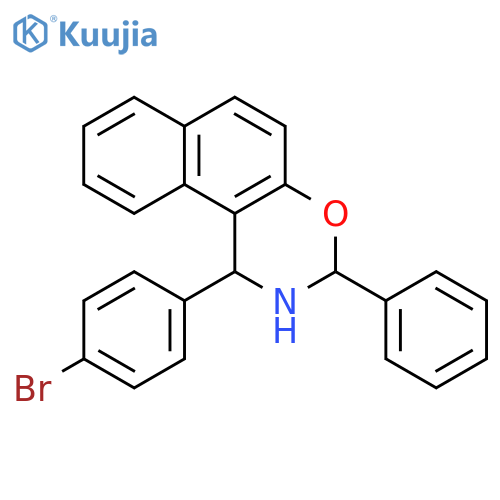 1H-NAPHTH[1,2-E][1,3]OXAZINE, 1-(4-BROMOPHENYL)-2,3-DIHYDRO-3-PHENYL- structure