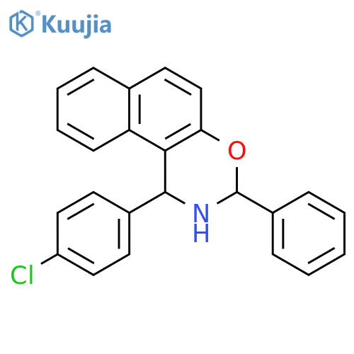 1H-Naphth[1,2-e][1,3]oxazine, 1-(4-chlorophenyl)-2,3-dihydro-3-phenyl- structure