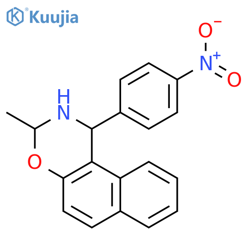 1H-Naphth[1,2-e][1,3]oxazine, 2,3-dihydro-3-methyl-1-(4-nitrophenyl)- structure