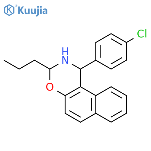 1H-Naphth[1,2-e][1,3]oxazine, 1-(4-chlorophenyl)-2,3-dihydro-3-propyl- structure