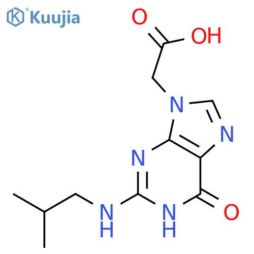9H-Purine-9-acetic acid, 1,6-dihydro-2-[(2-methylpropyl)amino]-6-oxo- structure