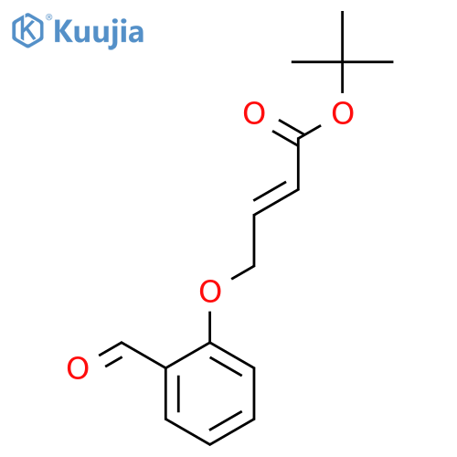 2-BUTENOIC ACID, 4-(2-FORMYLPHENOXY)-, 1,1-DIMETHYLETHYL ESTER, (2E)- structure