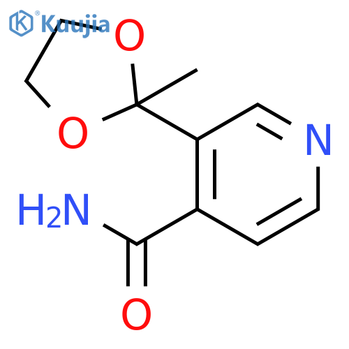 4-Pyridinecarboxamide, 3-(2-methyl-1,3-dioxolan-2-yl)- structure