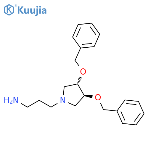 1-Pyrrolidinepropanamine, 3,4-bis(phenylmethoxy)-, (3S,4S)- structure