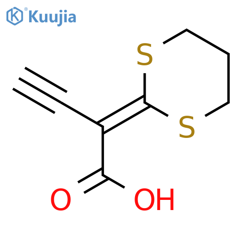 3-Butynoic acid, 2-(1,3-dithian-2-ylidene)- structure