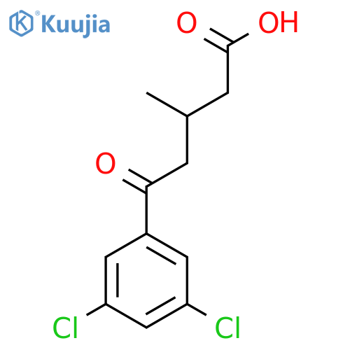 5-(3,5-Dichlorophenyl)-3-methyl-5-oxovaleric acid structure