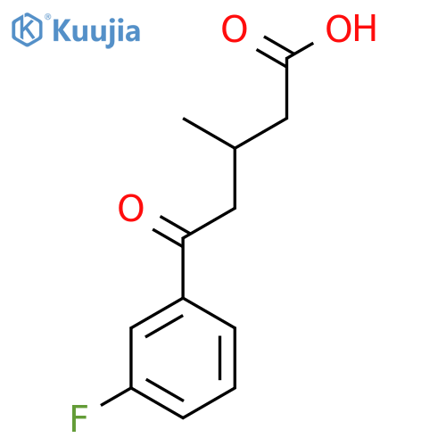 5-(3-Fluorophenyl)-3-methyl-5-oxovaleric acid structure