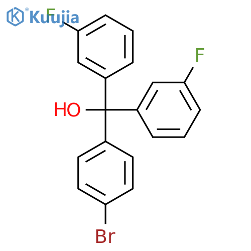 (4-bromophenyl)[bis(3-fluorophenyl)]methanol structure