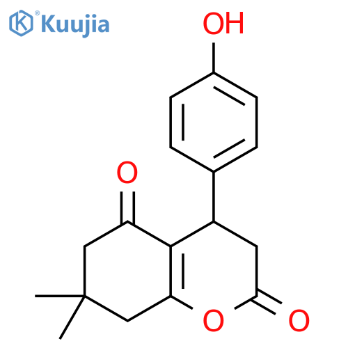 2H-1-Benzopyran-2,5(3H)-dione,4,6,7,8-tetrahydro-4-(4-hydroxyphenyl)-7,7-dimethyl- structure