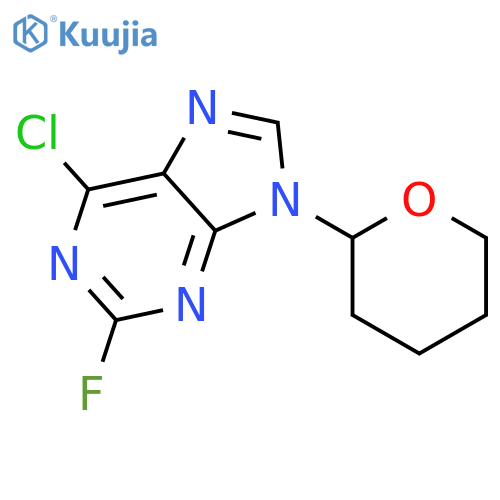 6-CHLORO-2-FLUORO-9-TETRAHYDROPYRANYLPURINE structure