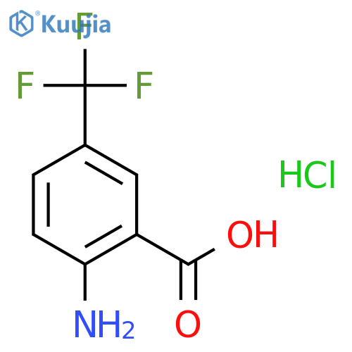 2-Amino-5-(trifluoromethyl)benzoic acid hydrochloride structure