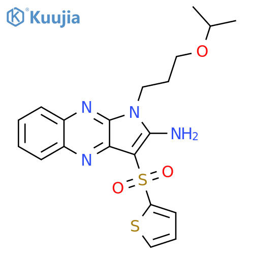 1-3-(propan-2-yloxy)propyl-3-(thiophene-2-sulfonyl)-1H-pyrrolo2,3-bquinoxalin-2-amine structure