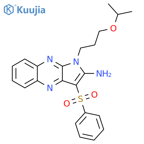 3-(benzenesulfonyl)-1-3-(propan-2-yloxy)propyl-1H-pyrrolo2,3-bquinoxalin-2-amine structure
