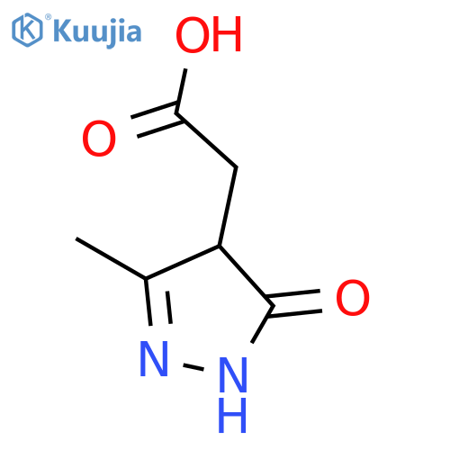 2-(3-methyl-5-oxo-4,5-dihydro-1H-pyrazol-4-yl)acetic acid structure