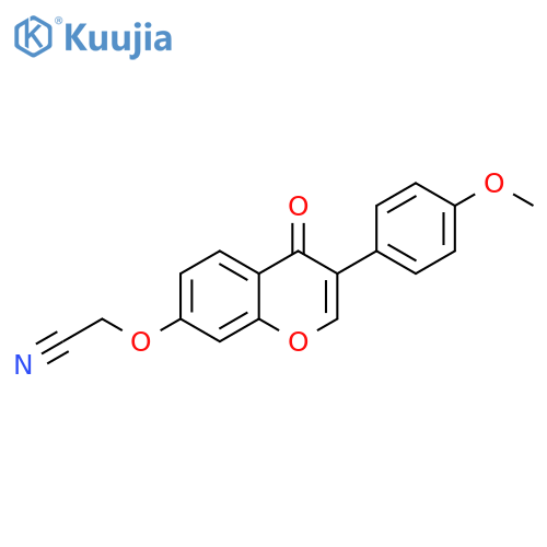 2-{3-(4-methoxyphenyl)-4-oxo-4H-chromen-7-yloxy}acetonitrile structure