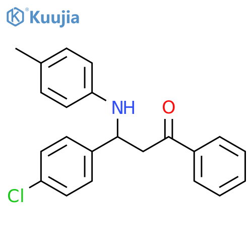 1-PROPANONE, 3-(4-CHLOROPHENYL)-3-[(4-METHYLPHENYL)AMINO]-1-PHENYL- structure