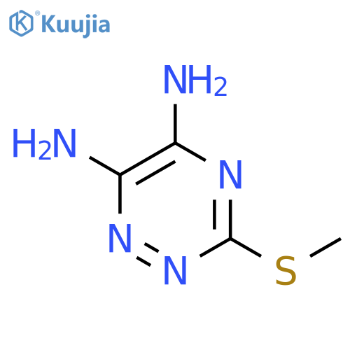 1,2,4-Triazine-5,6-diamine, 3-(methylthio)- structure