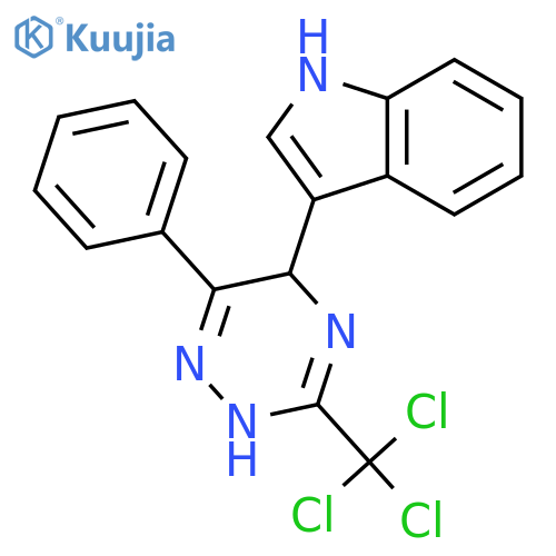 3-[6-Phenyl-3-(trichloromethyl)-2,5-dihydro-1,2,4-triazin-5-yl]-1H-indole structure