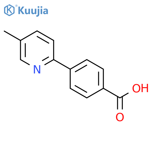 4-(5-Methyl-2-pyridinyl)-benzoicacid structure
