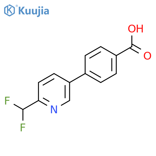 Benzoic acid, 4-[6-(difluoromethyl)-3-pyridinyl]- structure