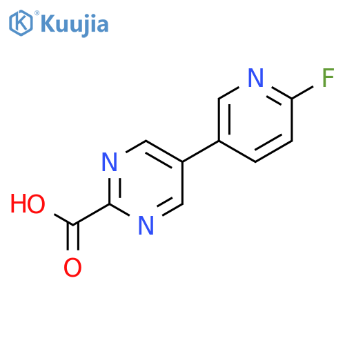 2-Pyrimidinecarboxylic acid, 5-(6-fluoro-3-pyridinyl)- structure