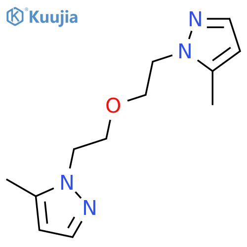 1H-Pyrazole, 1,1'-(oxydi-2,1-ethanediyl)bis[5-methyl- structure