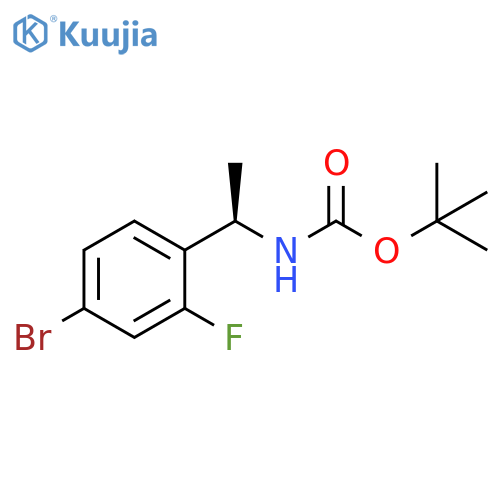tert-butyl N-(1R)-1-(4-bromo-2-fluorophenyl)ethylcarbamate structure