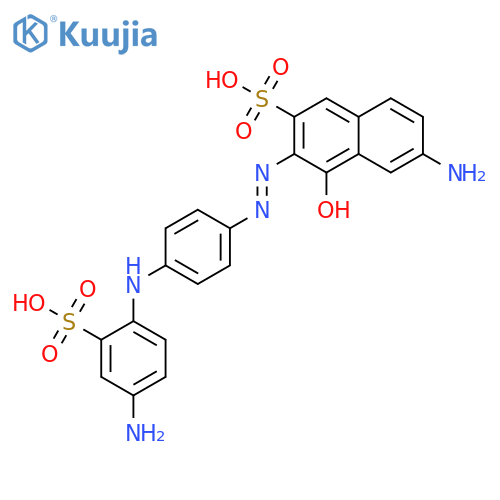 2-naphthalenesulfonic acid, 6-amino-3-[[4-[(4-amino-2-sulfophenyl)amino]phenyl]azo]-4-hydroxy-, diazotized, coupled with 2,4-diaminobenzenesulfonic acid and p-phenylenediamine structure