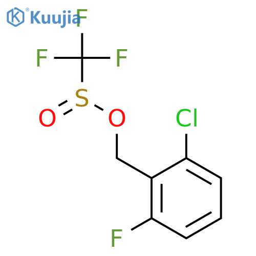 Methanesulfinic acid, trifluoro-, (2-chloro-6-fluorophenyl)methyl ester structure