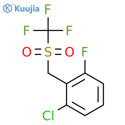 BENZENE, 1-CHLORO-3-FLUORO-2-[[(TRIFLUOROMETHYL)SULFONYL]METHYL]- structure
