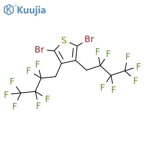 THIOPHENE, 2,5-DIBROMO-3,4-BIS(2,2,3,3,4,4,4-HEPTAFLUOROBUTYL)- structure
